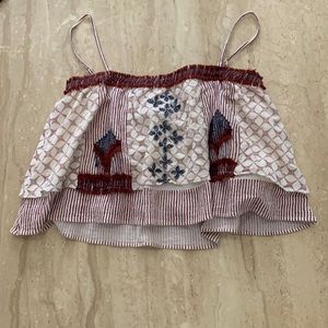 Free People Embroidered Top